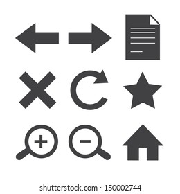 Web toolbar icons.Vector EPS10