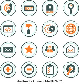 Web tools color vector icons for user interface design