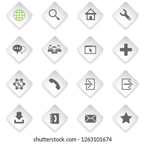 web tools flat rhombus web icons for user interface design
