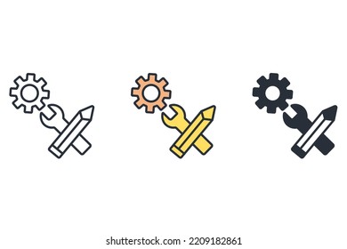 web tools thin line icons. Vector illustration isolated on white. Editable stroke.
