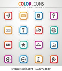 Web tools vector icons for user interface design
