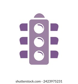 Webverkehrskontrolle - flatterfarbenes Symbol einzeln auf weißem Hintergrund, Vektorgrafik | Semiosymbole