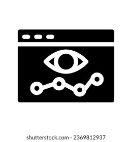 web traffic glyph icon illustration vector graphic. Simple element illustration vector graphic, suitable for app, websites, and presentations isolated on white background