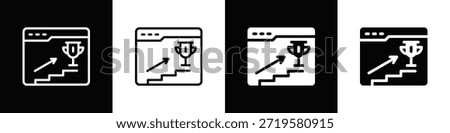 Web Traffic Icon With Black And White Background