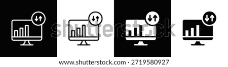 Web Traffic Icon With Black And White Background