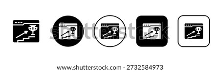 Web Traffic Icon With Black And White Background