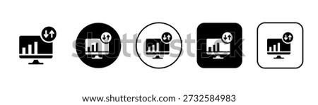 Web Traffic Icon With Black And White Background