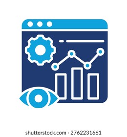 Web Traffic Icon Mixed Vector Illustration