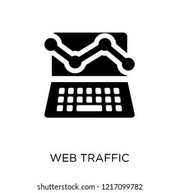 web traffic icon. web traffic symbol design from Networking collection. Simple element vector illustration on white background.