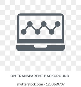 web traffic icon. Trendy flat vector web traffic icon on transparent background from Internet Security and Networking collection. 