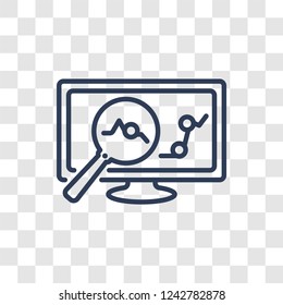 web traffic icon. Trendy linear web traffic logo concept on transparent background from Internet Security and Networking collection