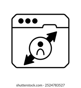 Icono de tráfico de Web con fondo blanco Vector Ilustración de stock