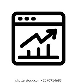 web traffic line icon. vector icon for your website, mobile, presentation, and logo design.