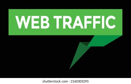 web traffic speach bubble, vector illustration