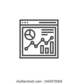 Web Traffic Vector Illustration, outline sign