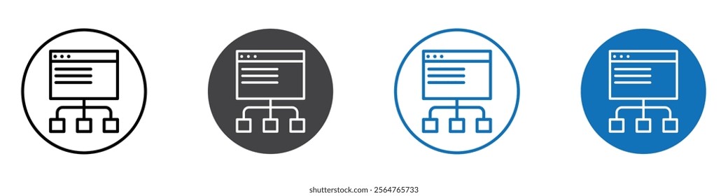 Web transfer icon flat editable icon mark set.