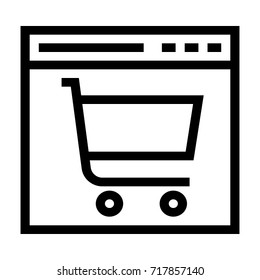 Web trolley icon