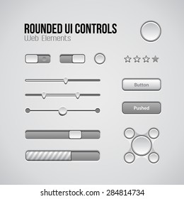 Web UI Controls Design Elements: Buttons, Switchers, On, Off, Player, Audio, Video: Play, Stop, Next, Pause, Volume, Equalizer, Knobs, Navigation Bar, Progress Bar, Search, Drop-down