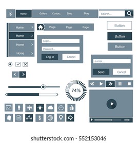 Web UI Elements. Buttons, Switchers, Slider