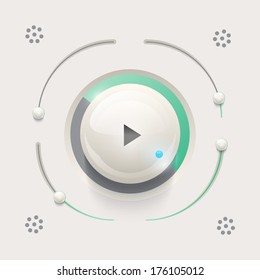 Web UI Elements music player or controls design.