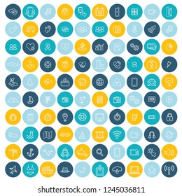 Web Ui Icon Pack Vector. Total 100 Icons