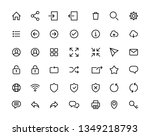 Web ui icon set simple flat style outline vector sign.