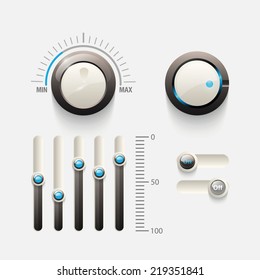 Web UI knob controls design elements