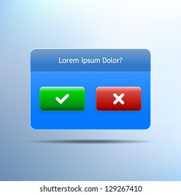 Web and UI Notification Message Window. Vector illustration.