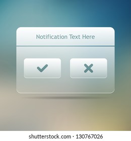 Web and UI Notification Message Window. Vector illustration.