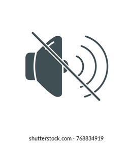 Web UI silhouette icon volume muted