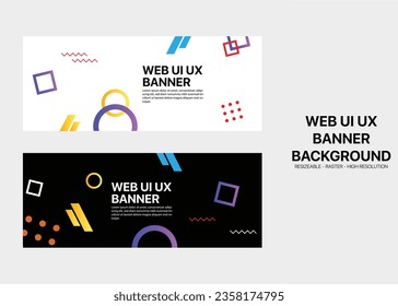 Web Ui Ux Banner Design. Web Ui Ux Template Banner. Editable Banner vector