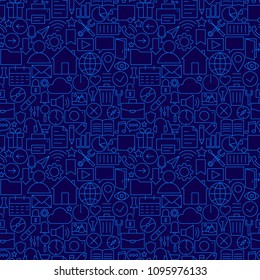 Web UI UX Seamless Line Pattern. Vector Illustration of Outline Tileable Background.