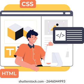 Web UI-UX design, web development concept. Web design, application design, coding, and web building on pastel purple background. 3d Vector Illustration
