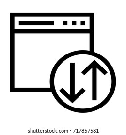 Web upload download icon