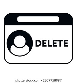 Web user delete icon simple vector. Online service. Sign file