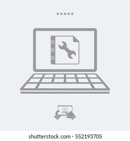 Web user guide manual - Vector flat icon