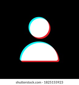Web user icon. Social media concept. Isolated on black background