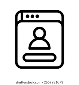 Web User Icon Vector From Business Management Line Set