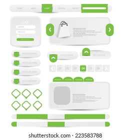 Web user interface element set. vector