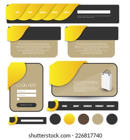 web user interface element set. vector