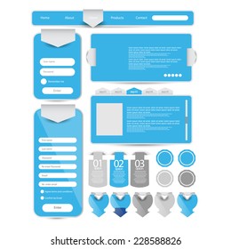 Web User Interface Element Set. vector