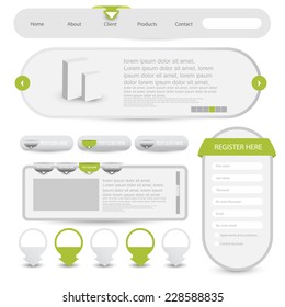 Web User Interface Element Set. vector