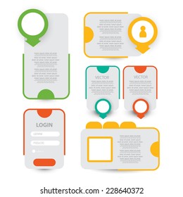web user interface element set. vector