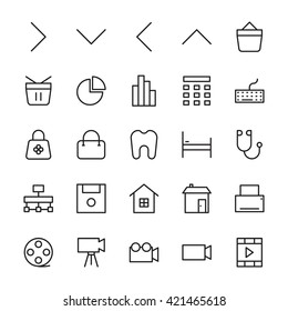 Web and User Interface Outline Vector Icons 3