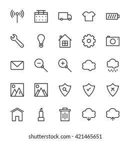 Web and User Interface Outline Vector Icons 8