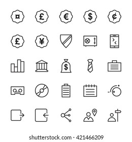 Web and User Interface Outline Vector Icons 9