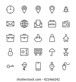 Web and User Interface Outline Vector Icons 1