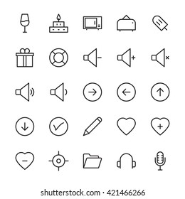 Web and User Interface Outline Vector Icons 6