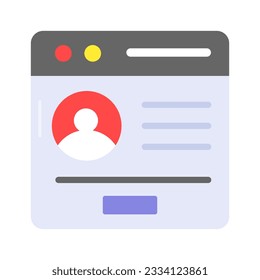 Web user vector design isolated on white background, premium icon