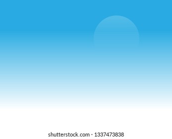 web vector blue and white sky with white moon ombre background